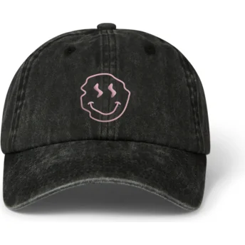 Mütsid kumer must reguleeritav Smiley Washed Pica Pica