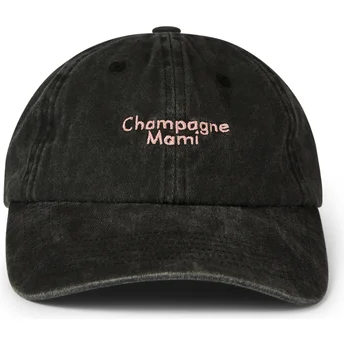 Mütsid kumer must reguleeritav rihm Champagne Mami Washed Pica Pica