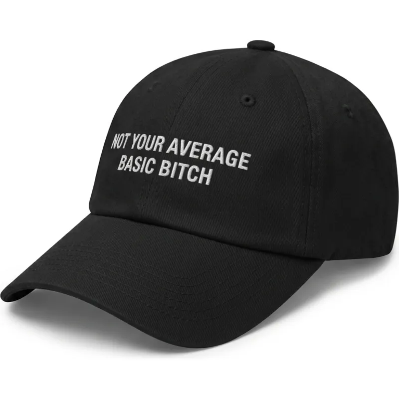 pica-pica-curved-brim-not-your-average-basic-bitch-black-adjustable-cap