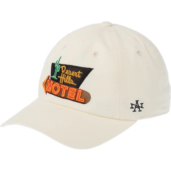 American Needle Curved Brim Desert Hill Motel Ballpark Beige Adjustable Cap