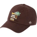 american-needle-curved-brim-twin-palms-village-ballpark-brown-adjustable-cap
