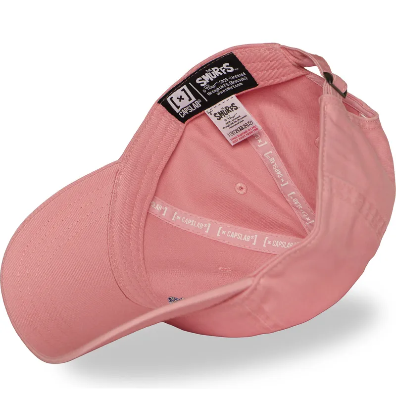 capslab-curved-brim-smurfette-smu2-fetb-the-smurfs-pink-adjustable-cap