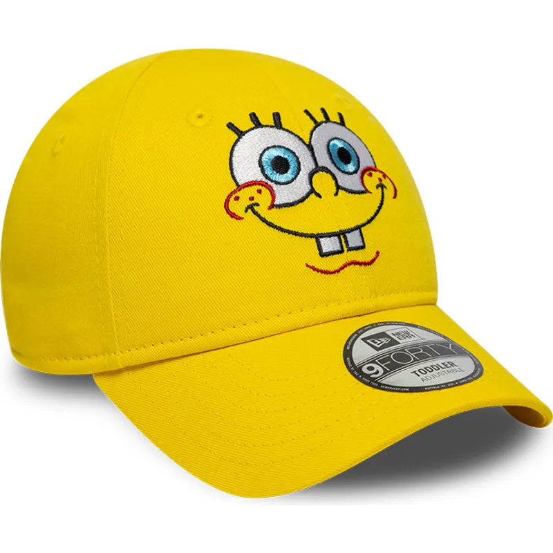 mutsid-kumer-kollane-reguleeritav-lastele-9forty-face-spongebob-new-era