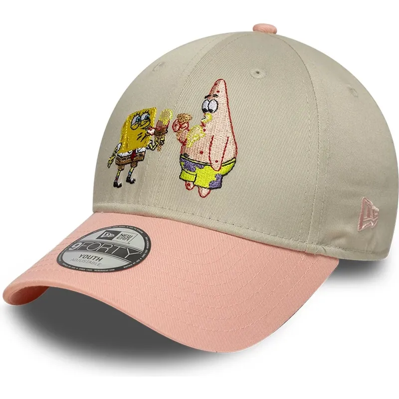 mutsid-kumer-mitmevarviline-snapback-lastele-9forty-spongebob-ja-patrick-taht-new-era
