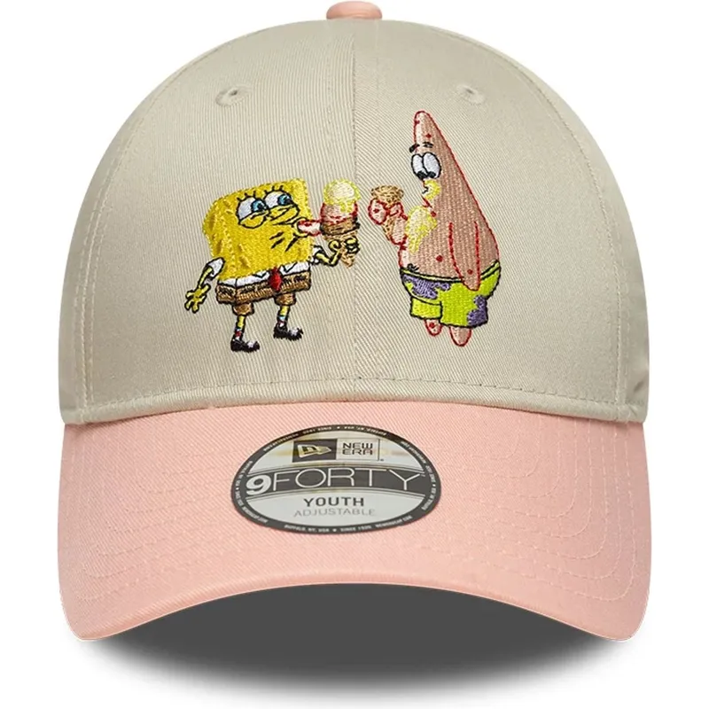 mutsid-kumer-mitmevarviline-snapback-lastele-9forty-spongebob-ja-patrick-taht-new-era