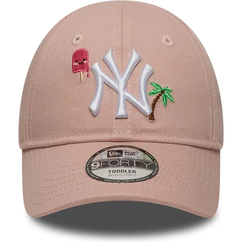 mutsid-kumer-roosa-reguleeritav-lastele-9forty-summer-icon-new-york-yankees-mlb-new-era