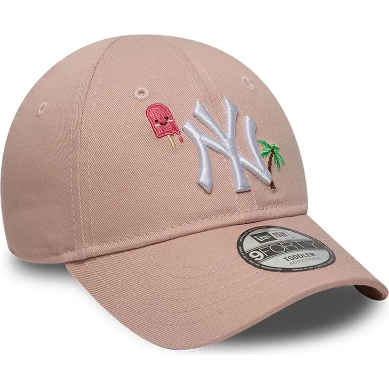mutsid-kumer-roosa-reguleeritav-lastele-9forty-summer-icon-new-york-yankees-mlb-new-era