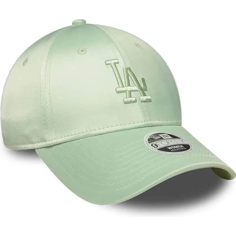 cap-kumer-green-adjustable-strap-9forty-bow-back-satin-los-angeles-dodgers-mlb-new-era