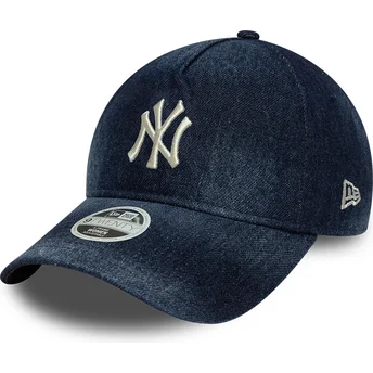 Cap kumer navy blue adjustable strap 9TWENTY A Frame Denim New York Yankees MLB New Era