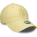 mutsid-kumer-kollane-reguleeritav-rihm-9twenty-seersucker-new-york-yankees-mlb-new-era