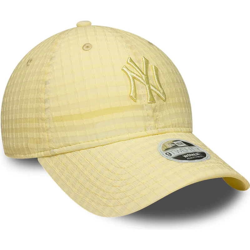 mutsid-kumer-kollane-reguleeritav-rihm-9twenty-seersucker-new-york-yankees-mlb-new-era