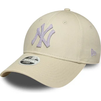 Cap kumer beige adjustable strap 9FORTY Metallic New York Yankees MLB New Era
