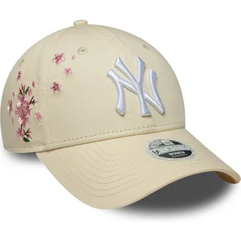 Mütsid kumer beež reguleeritav 9FORTY Floral Icon Side New York Yankees MLB New Era
