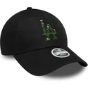 new-era-curved-brim-women-9forty-floral-infill-los-angeles-dodgers-mlb-black-adjustable-cap