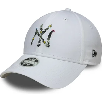 Mütsid kumer valge reguleeritav rihm 9FORTY Floral Infill New York Yankees MLB New Era