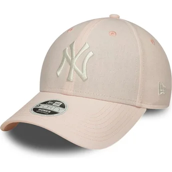 Cap kumer pink adjustable strap claro 9FORTY Linen New York Yankees MLB New Era
