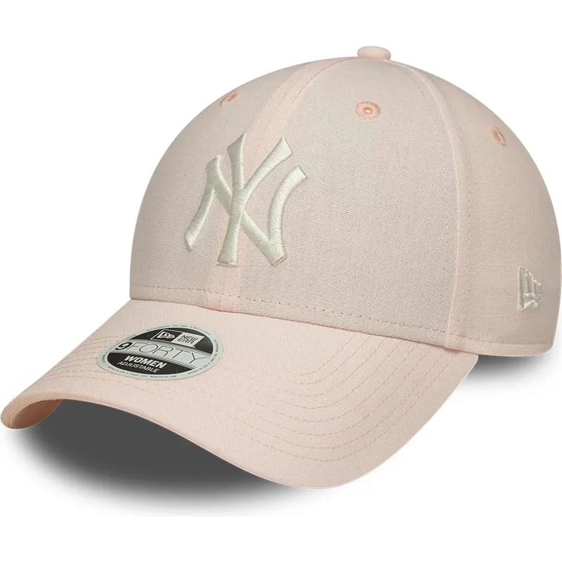 mutsid-kumer-roosa-reguleeritav-9forty-linen-new-york-yankees-mlb-new-era