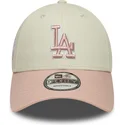 cap-kumer-beige-adjustable-strap-rosa-rosa-9forty-world-series-patch-los-angeles-dodgers-mlb-new-era