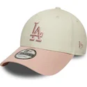 cap-kumer-beige-adjustable-strap-rosa-rosa-9forty-world-series-patch-los-angeles-dodgers-mlb-new-era