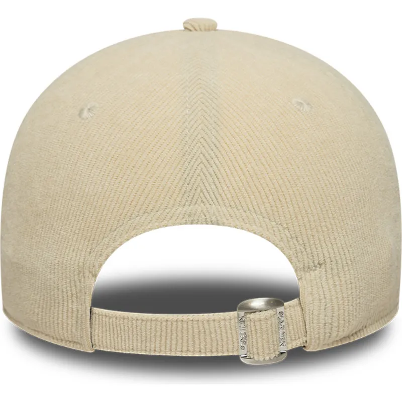 new-era-curved-brim-9forty-soft-cord-new-york-mets-mlb-beige-adjustable-cap