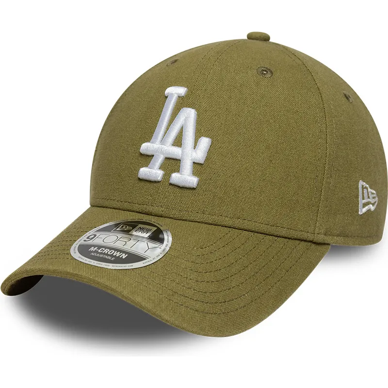 mutsid-kumer-roheline-snapback-9forty-m-crown-linen-los-angeles-dodgers-mlb-new-era