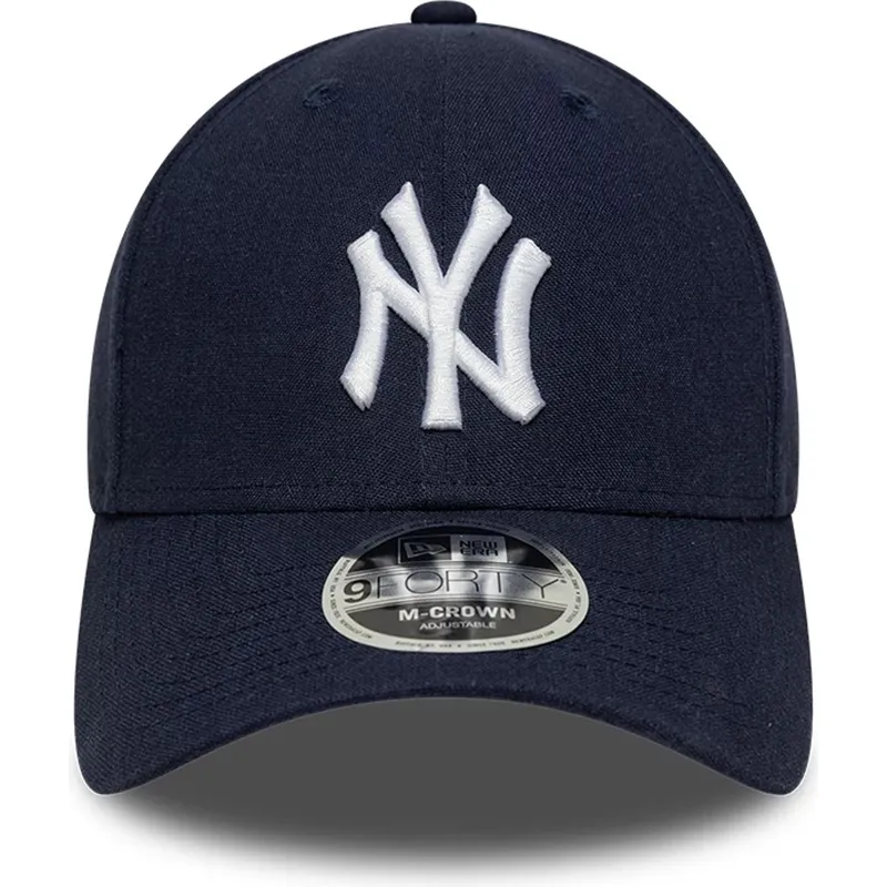 mutsid-kumer-meresinine-snapback-9forty-m-crown-linen-new-york-yankees-mlb-new-era