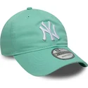new-era-curved-brim-9twenty-league-essential-new-york-yankees-mlb-light-green-adjustable-cap