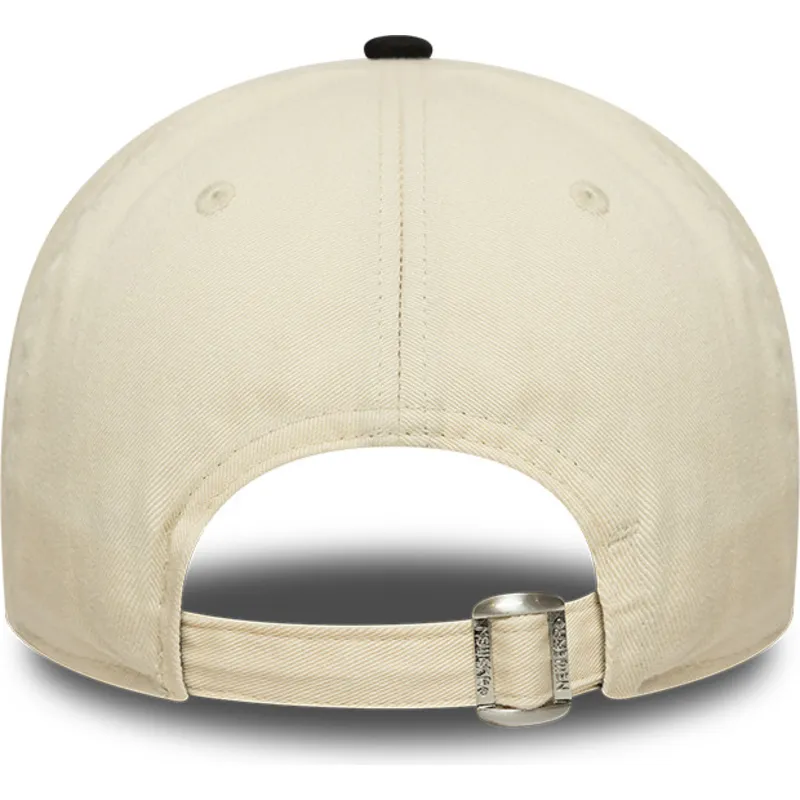 new-era-curved-brim-9twenty-wash-distress-a-frame-beige-and-black-adjustable-cap