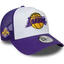 new-era-a-frame-side-patch-los-angeles-lakers-nba-purple-and-white-trucker-hat