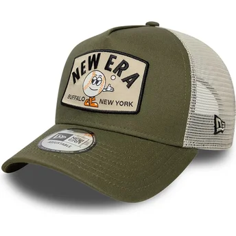 New Era A Frame Summer Patch Green Trucker Hat