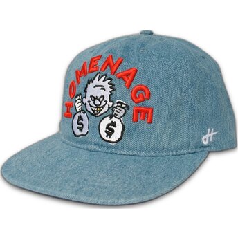 Mütsid lame sinine snapback Denim Money Music Shapes Identity The Snap Homenage