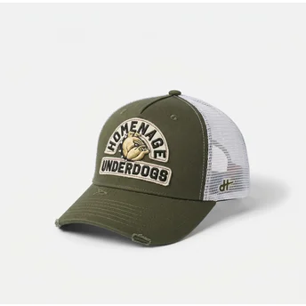 Homenage Underdogs The Trucker Green and White Trucker Hat
