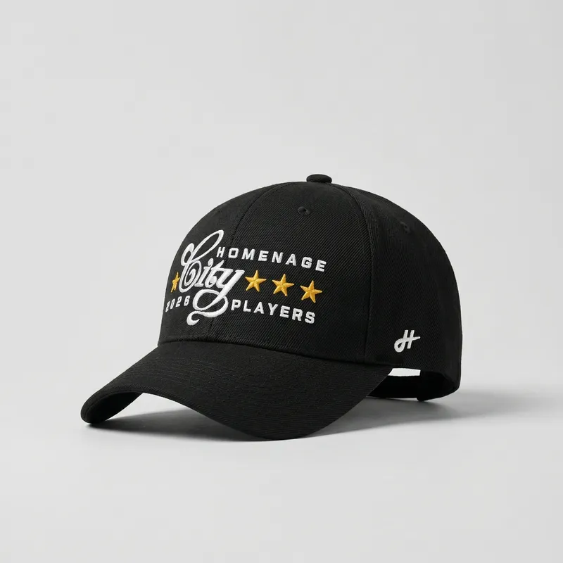 homenage-curved-brim-players-sport-the-ball-black-adjustable-cap