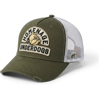 Homenage Underdogs The Trucker Green and White Trucker Hat