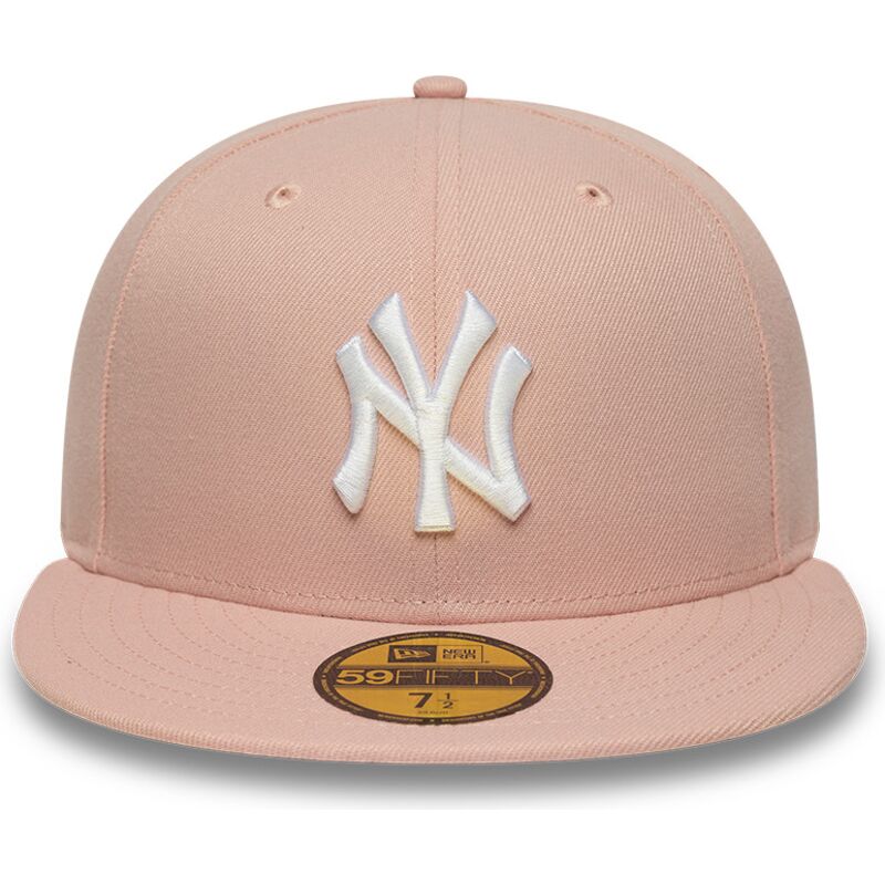 new-era-flat-brim-59fifty-league-essential-new-york-yankees-mlb-pink-fitted-cap