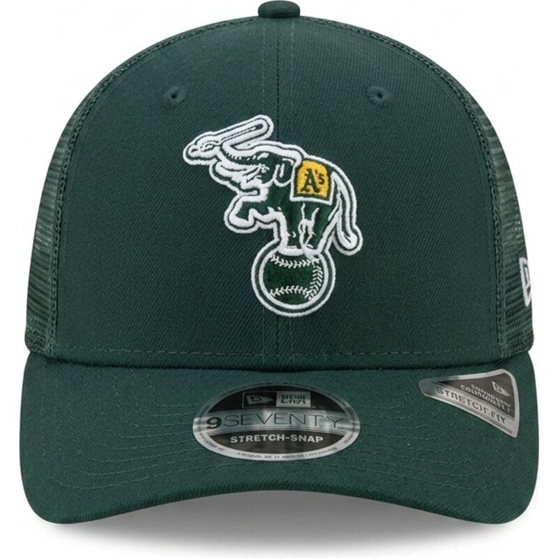 mutsid-kumer-roheline-snapback-9seventy-stretch-snap-evergreen-oakland-athletics-mlb-new-era