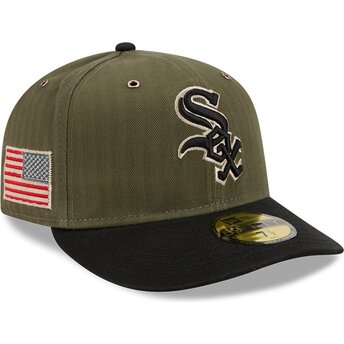 Mütsid kumer roheline reguleeritav 59FIFTY Pre-Curved American Herringbone Chicago White Sox MLB New Era