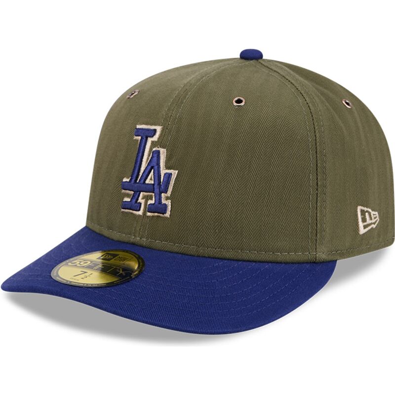 mutsid-kumer-roheline-reguleeritav-59fifty-pre-curved-american-herringbone-los-angeles-dodgers-mlb-new-era