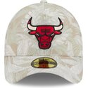 new-era-curved-brim-59forty-a-frame-leafy-palm-chicago-bulls-nba-beige-fitted-cap