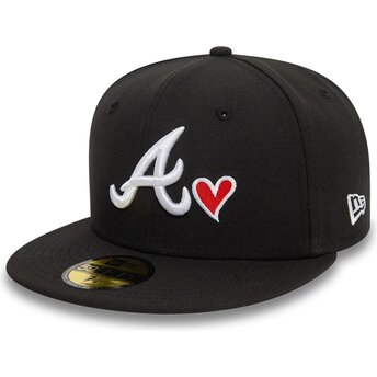 Cap lame black ajustada 59FIFTY Heart Icon Atlanta Braves MLB New Era