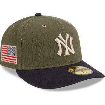 New Era Curved Brim 59FIFTY Pre-Curved American Herringbone New York Yankees MLB Green Fitted Cap