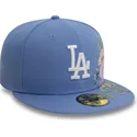 new-era-flat-brim-59fifty-floral-los-angeles-dodgers-mlb-blue-fitted-cap
