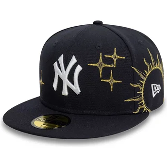 Cap lame navy blue ajustada 59FIFTY Zodiac New York Yankees MLB New Era