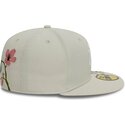 new-era-flat-brim-59fifty-floral-new-york-yankees-mlb-beige-fitted-cap