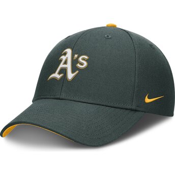 Mütsid kumer roheline reguleeritav rihm lastele Dri-Fit Club Structured Oakland Athletics MLB Nike
