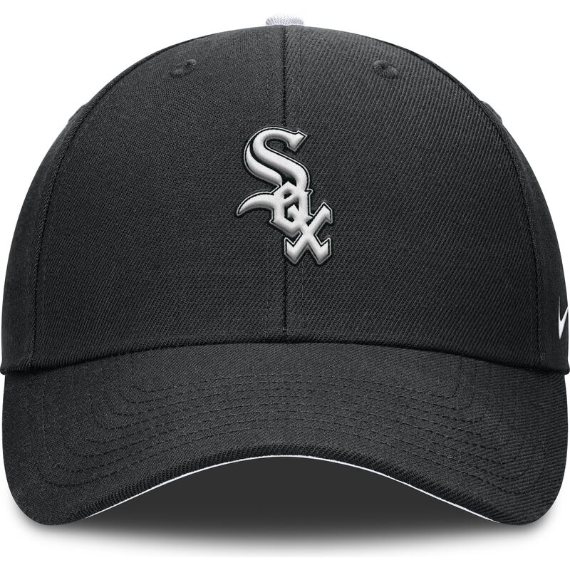 cap-kumer-black-adjustable-strap-lastele-dri-fit-club-structured-chicago-white-sox-mlb-nike