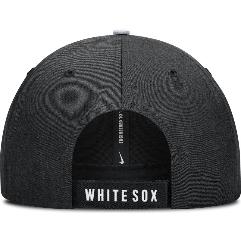cap-kumer-black-adjustable-strap-lastele-dri-fit-club-structured-chicago-white-sox-mlb-nike