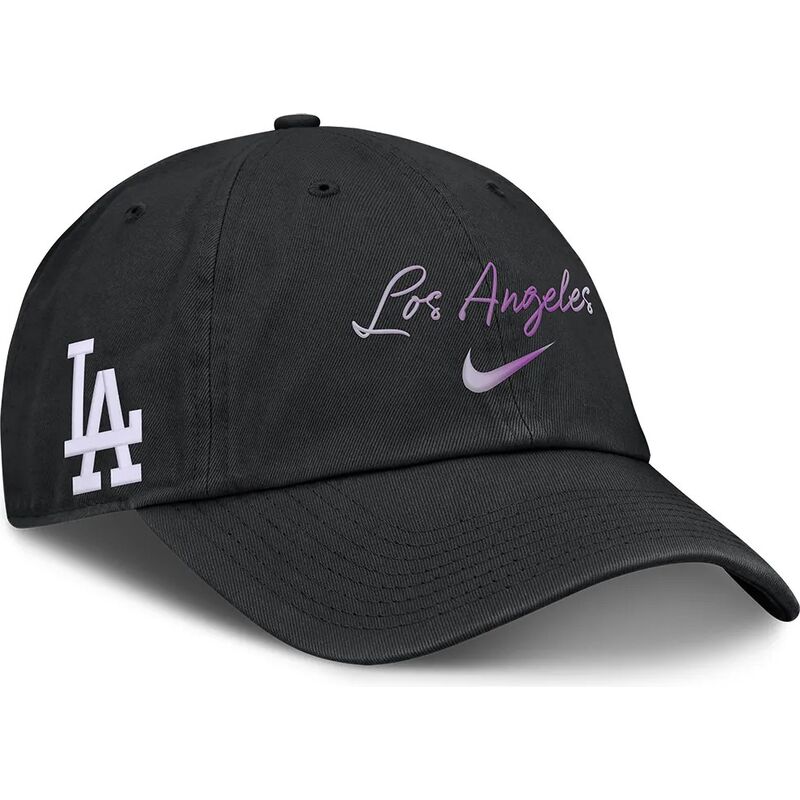 cap-kumer-black-adjustable-strap-mothers-day-club-unstructured-organic-cotton-los-angeles-dodgers-mlb-nike
