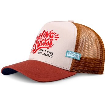 Mütsid kumer pruun snapback Surfing Sucks Coastal