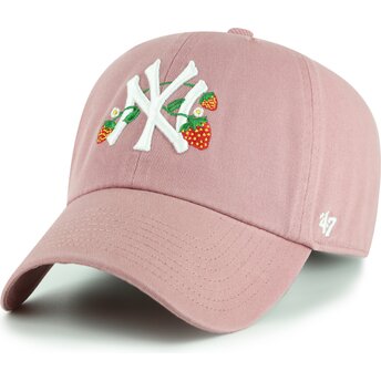 Mütsid kumer roosa reguleeritav lastele Clean Up Icon Alt Strawberry New York Yankees MLB 47 Brand